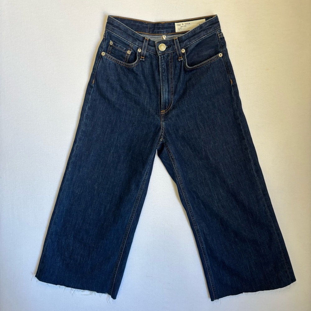 Rag and Bone Ruth Super High Rise Ankle Wide Leg Jeans Women’s Size 23 Ahs Style